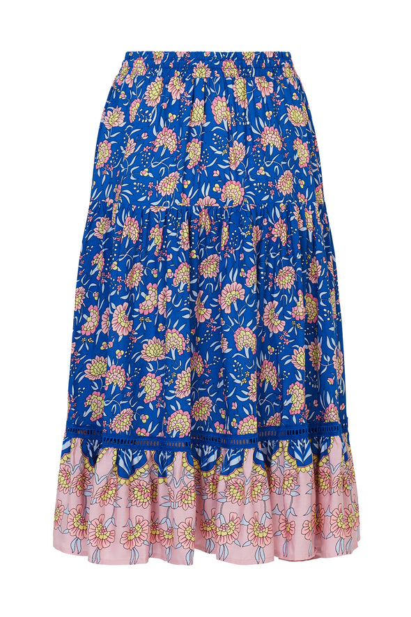 Tarida midi skirt in bright blue